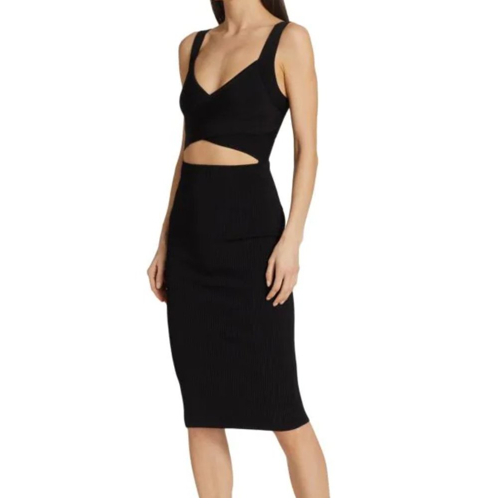 *NWT* ALICE + OLIVIA Lidia Crisscross Bodice Cut Out Dress - Size M & L - Black